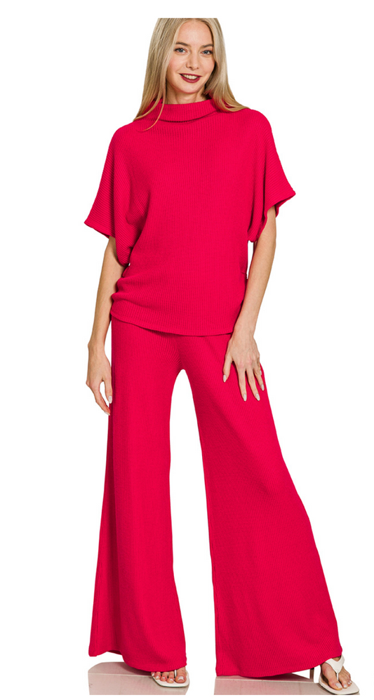 Luxe Lounge Set in Ruby