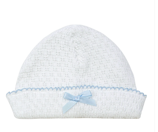 Blue and White Beanie