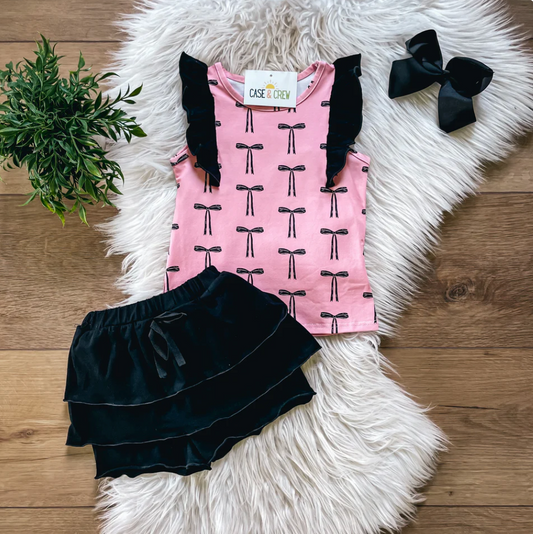 Coquette Bows Shorts Set