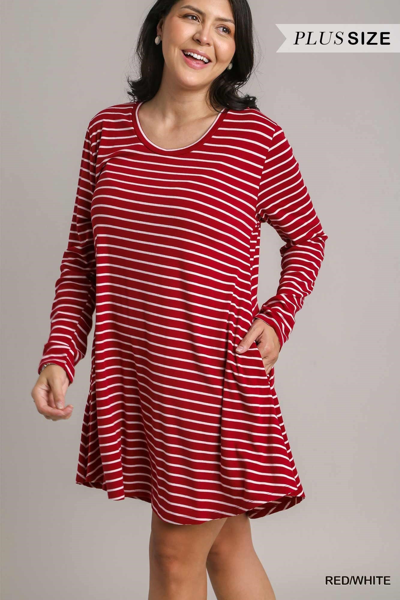 Red & White Stripped Radiance Dress