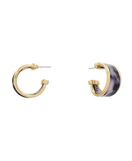 White Tortoise Shell Hoops