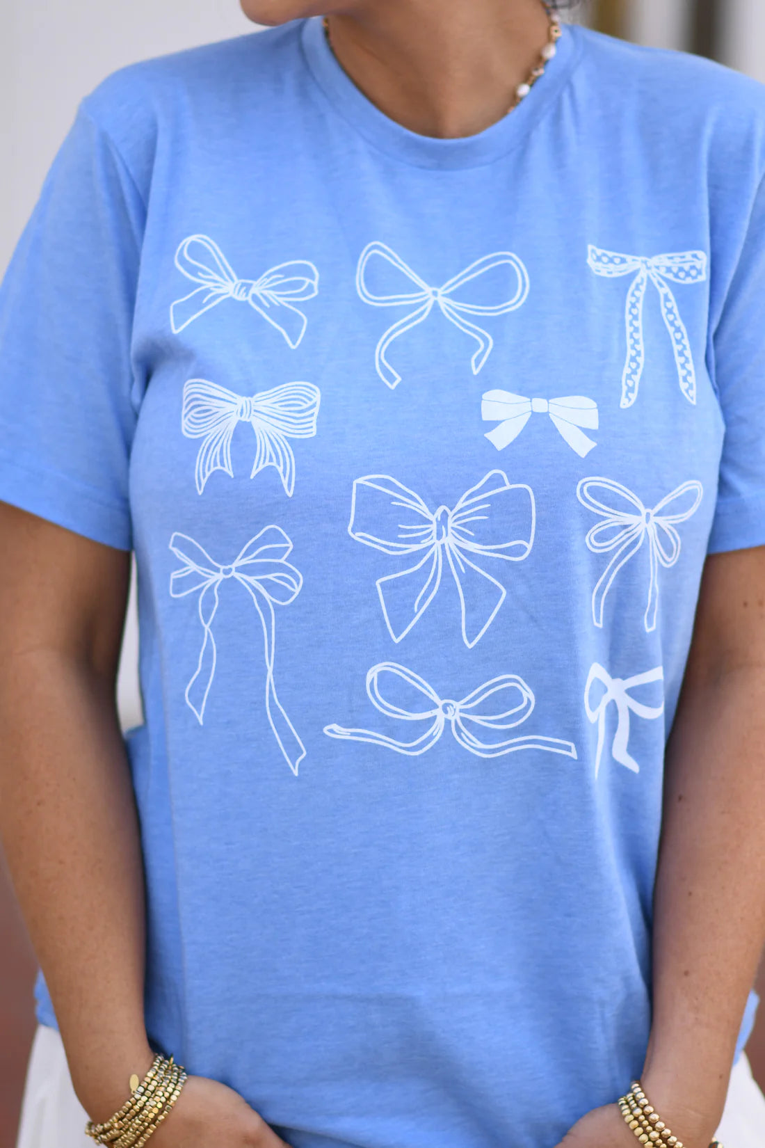 White Bow Tee