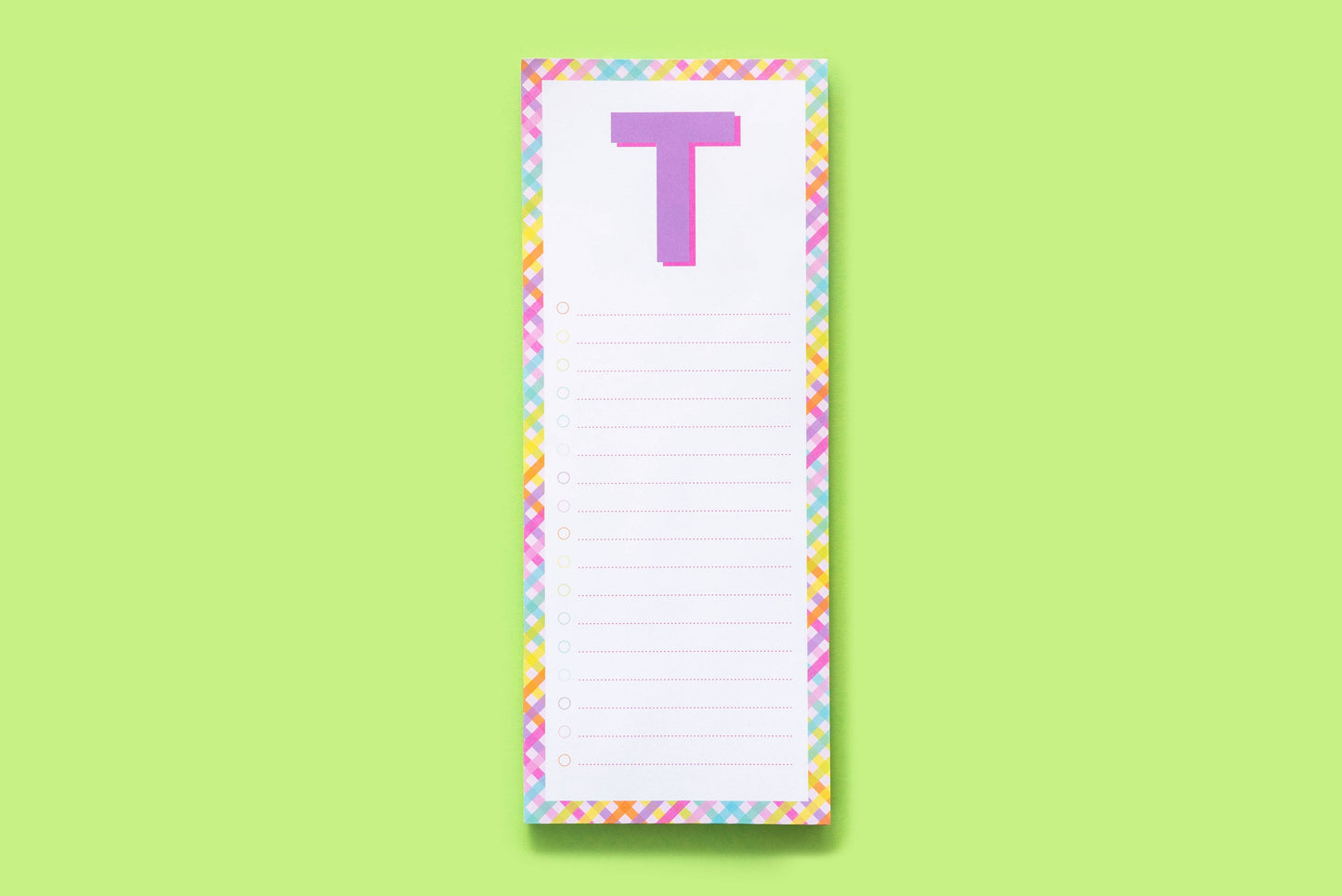 List Pad w/ Magnet - Letters A - Z - 100 Sheets - Each