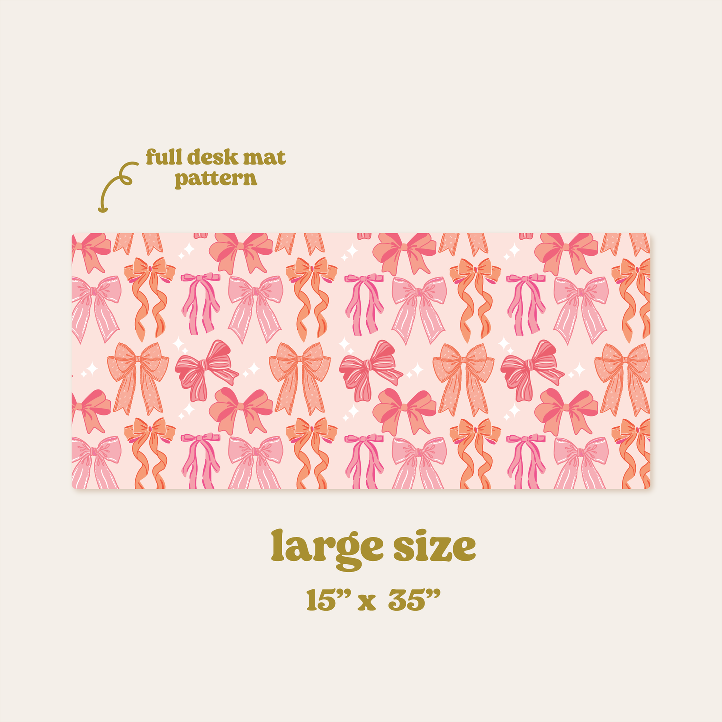 Style Station Desk Mat-Blushing Bows