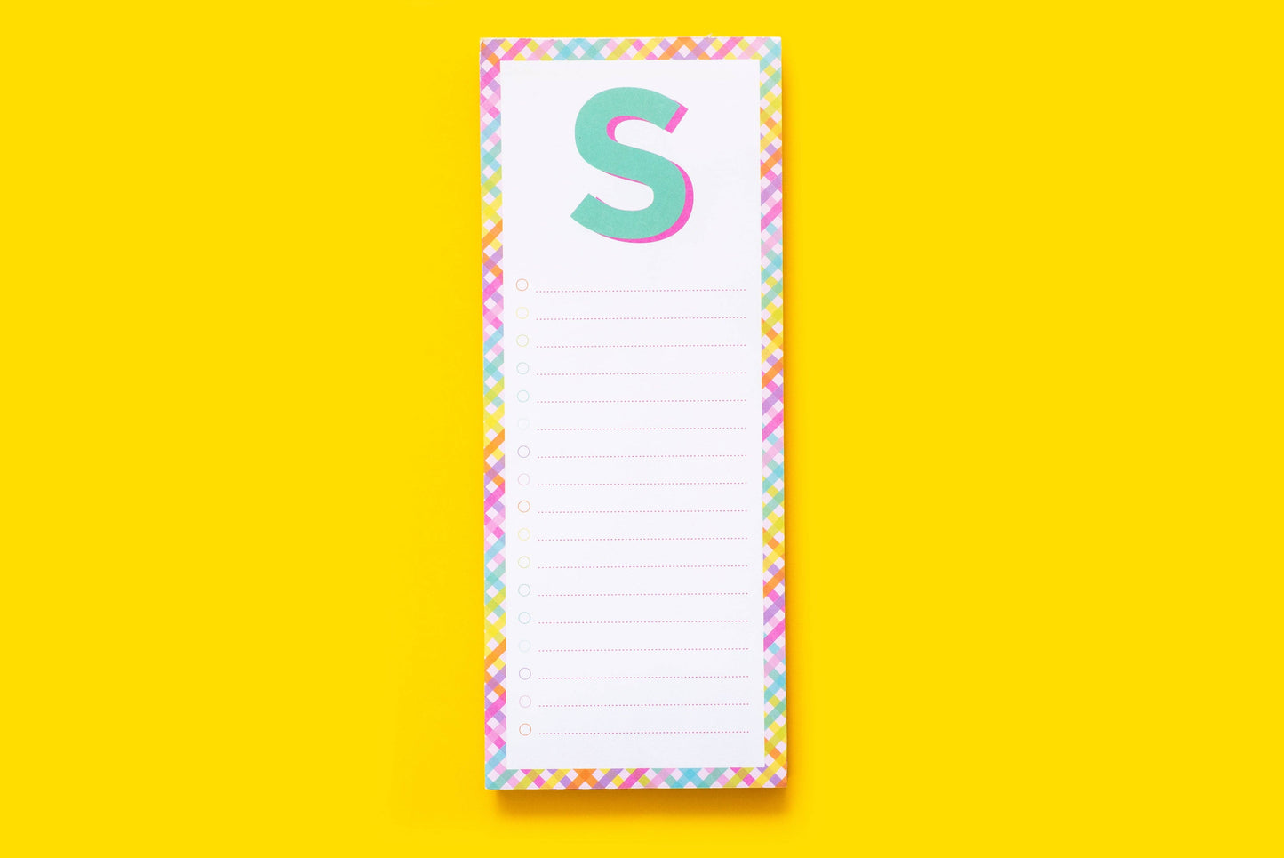 List Pad w/ Magnet - Letters A - Z - 100 Sheets - Each