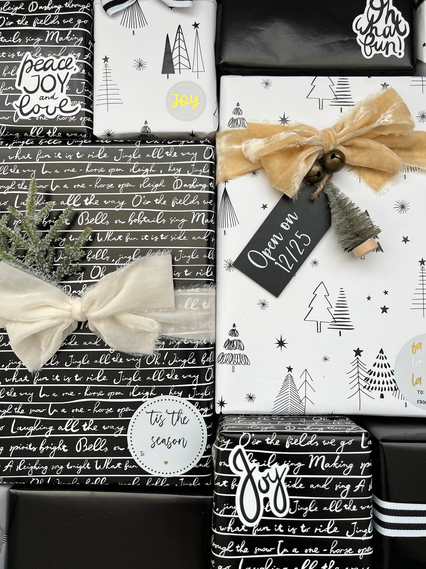 Tuxedo Trees Wrapping Paper