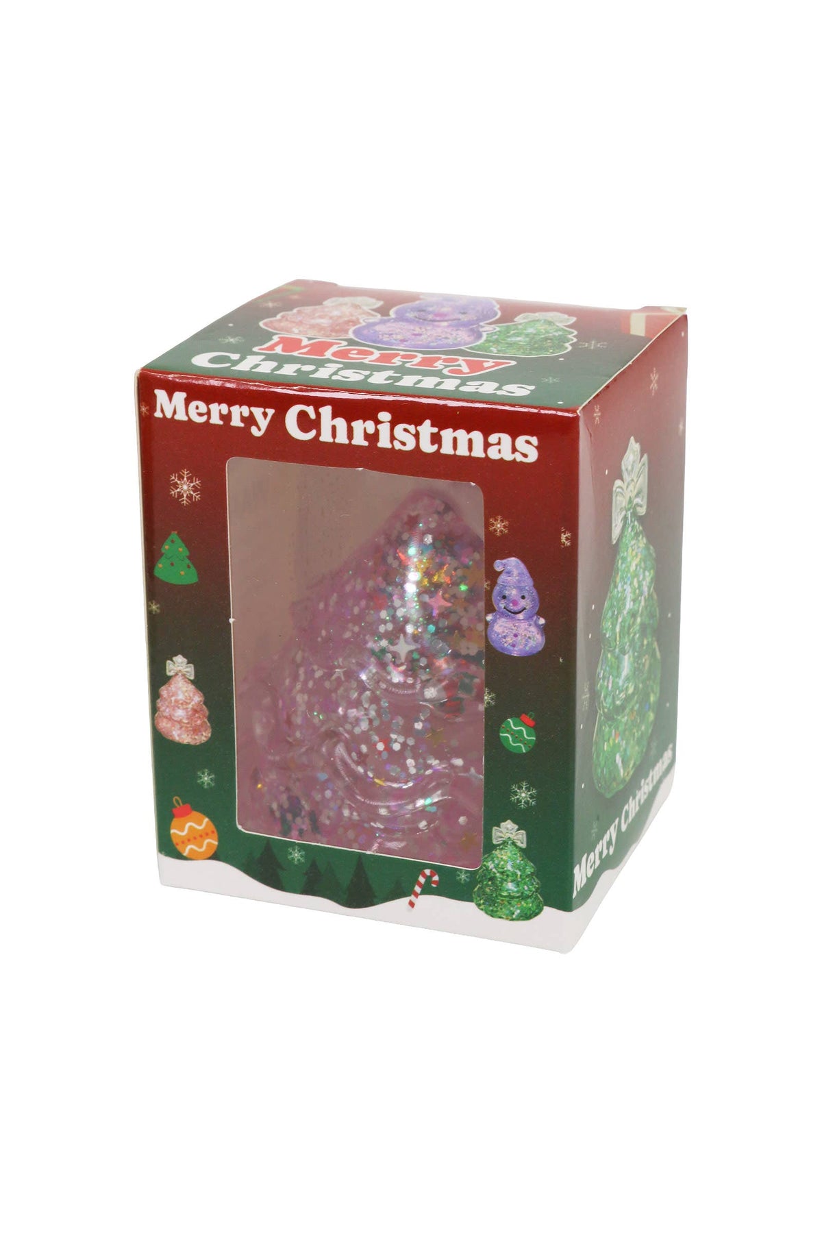 Christmas Tree Glittery Maltose Filled TPR Squishy