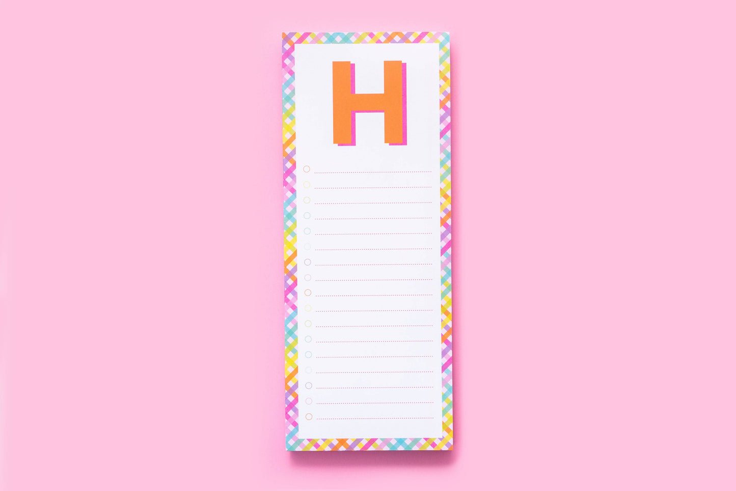 List Pad w/ Magnet - Letters A - Z - 100 Sheets - Each