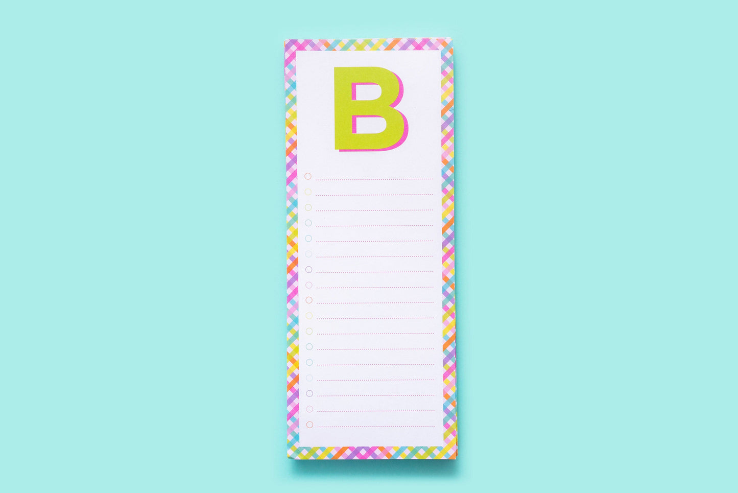 List Pad w/ Magnet - Letters A - Z - 100 Sheets - Each