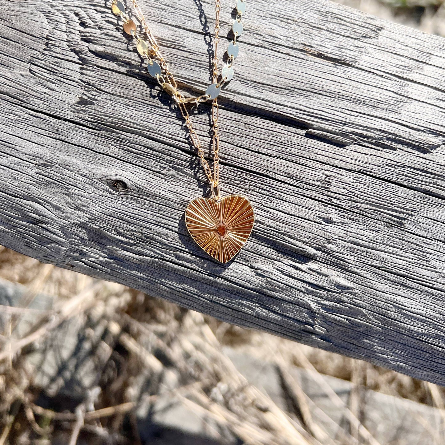 Soulmate Heart Love Necklace Gold Filled