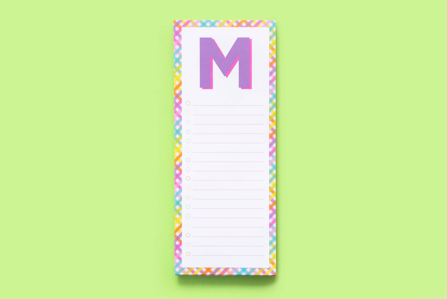 List Pad w/ Magnet - Letters A - Z - 100 Sheets - Each