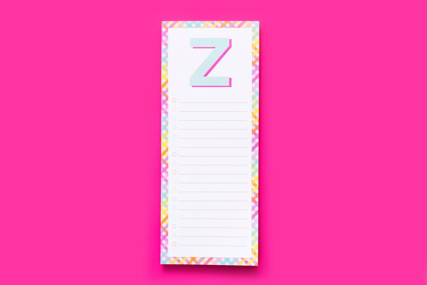 List Pad w/ Magnet - Letters A - Z - 100 Sheets - Each