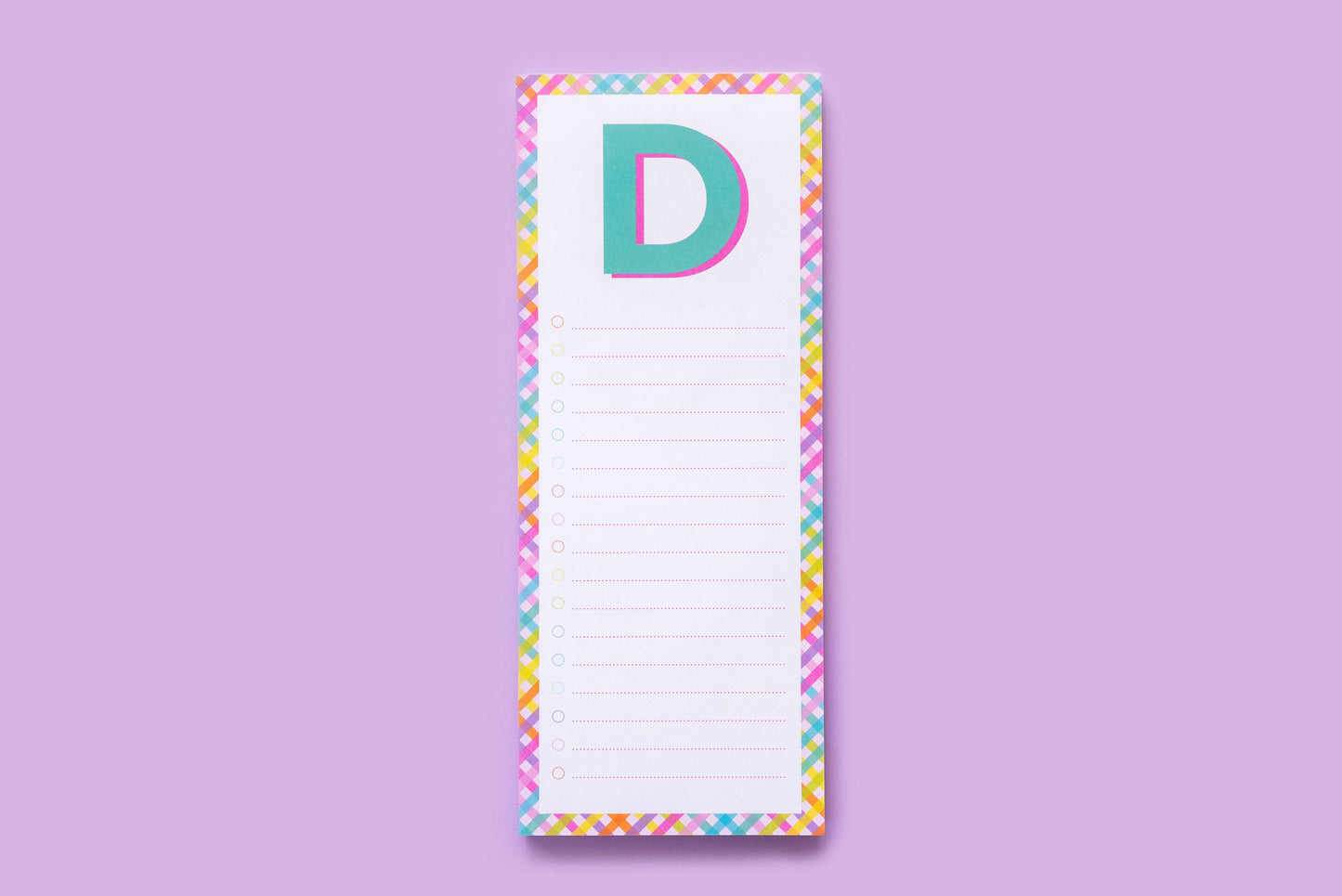 List Pad w/ Magnet - Letters A - Z - 100 Sheets - Each