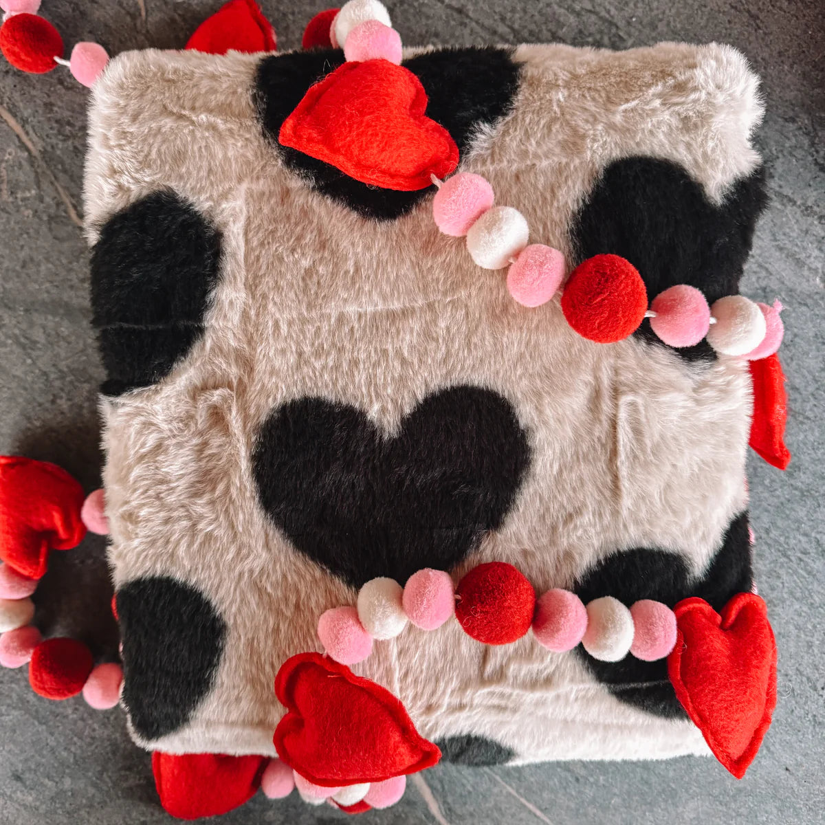 Ivory Heart Blanket