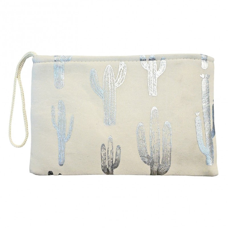 Metallic Cactus Wristlet