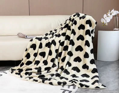 Ivory Heart Blanket