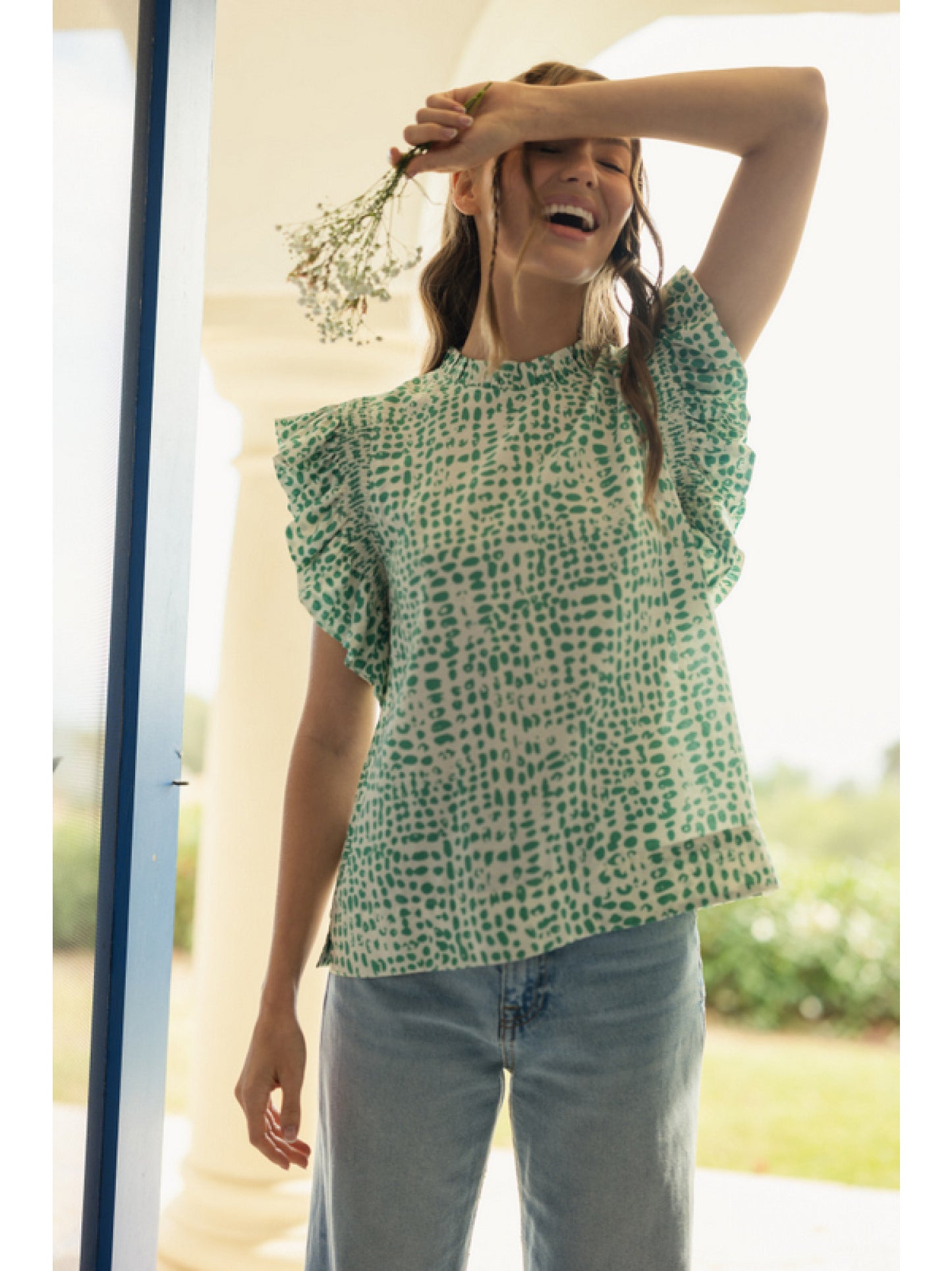 Sage Bloom Top