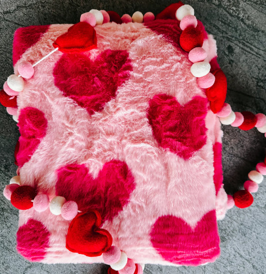 Pink Heart Blanket