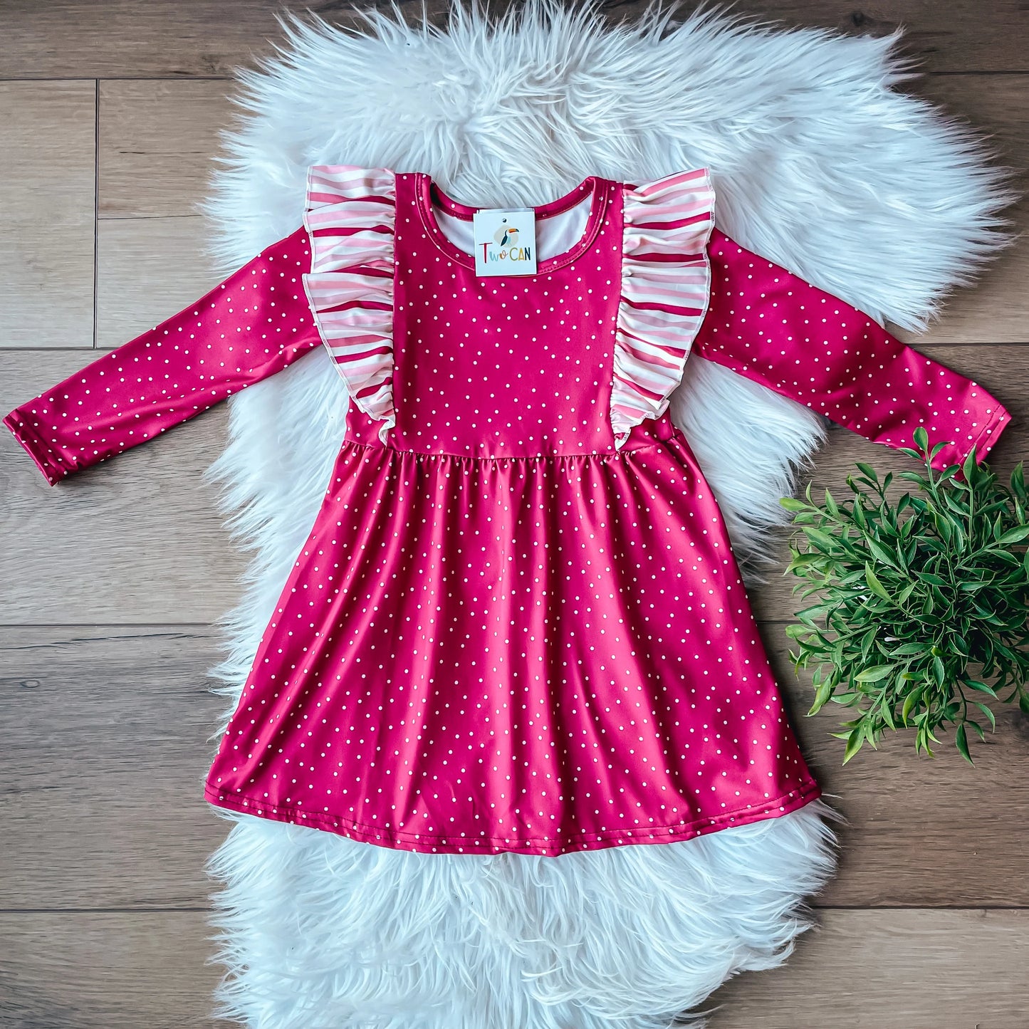 Maroon Stripes Dress