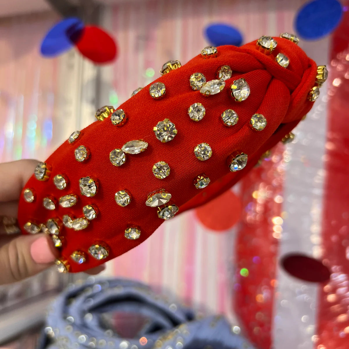 Bejeweled Headband | Red