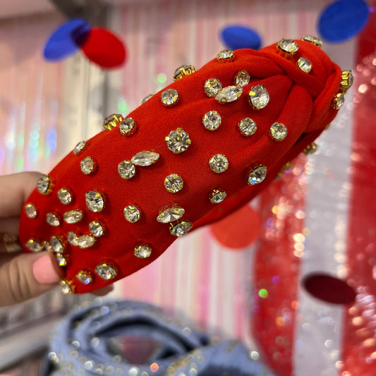 Bejeweled Headband | Red