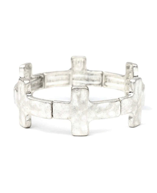 Crossroads Cuff in Silver