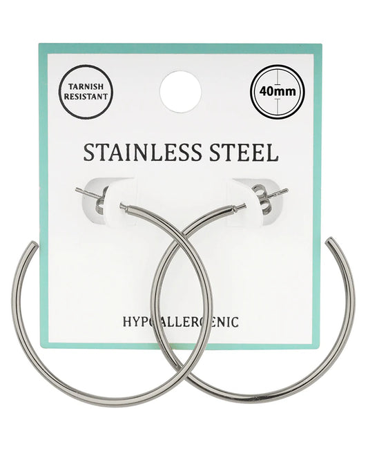 Signature Hoops in Silver