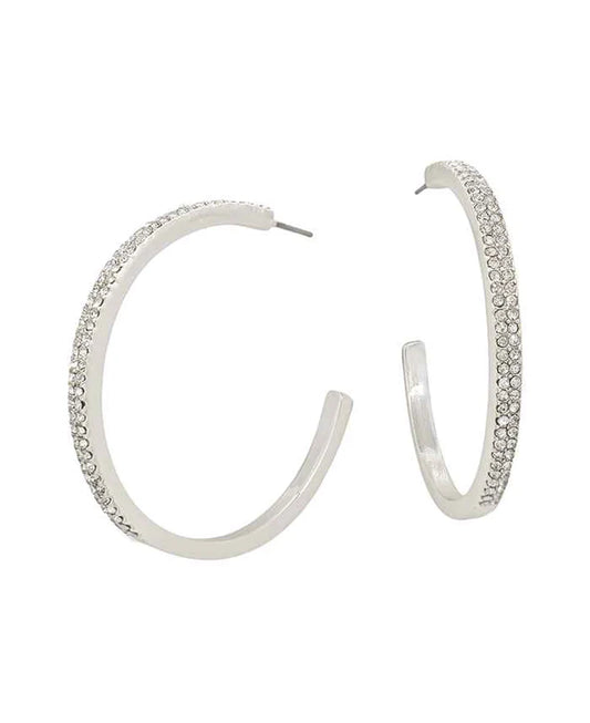 Sparkle Hoops in Silver